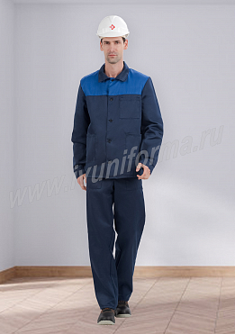 Костюм рабочий мужской (с брюками) арт. Р-02-3-ГР