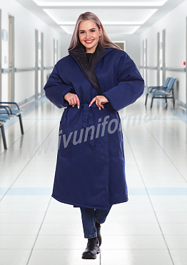 Халат женский госпитальный утепленный арт. М-20-78-ГР